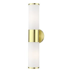 Livex Lighting 16562-12 Lindale 2 Light ADA Vanity Sconce, Satin Brass, 4.25 ...