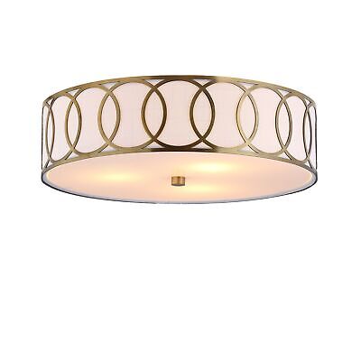 JONATHAN Y JYL3503A Aubrey 3-Light 15.5" Metal LED Flush Mount Contemporary,T...