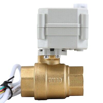 2 Way 3/4" DN20 12VDC 24VDC 24VAC Normally Closed Brass Position Feedback Mot...