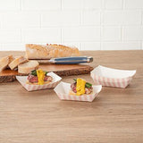 Restaurantware Bio Tek 4 Ounce Paper Boats 400 Disposable #25 Food Trays - PE...