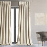 HPD Half Price Drapes Velvet Blackout 25W x 96L, Neutral Ground