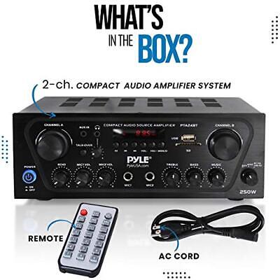 Pyle Upgraded Karaoke Bluetooth Channel Home Audio Sound Power Black