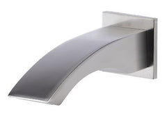 ALFI brand AB3301 Curved Wallmount Tub Filler Bathroom Spout, Brushed Nickel