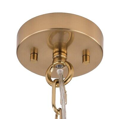 Modern Gold Chandelier Light Fixture, 5 Light Farmhouse Brass Ceiling Light F...