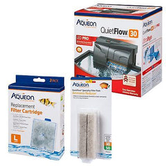 Aqueon Aquarium Filter Kit w/Media (4 Month Supply), Up to 45 Gallons Black