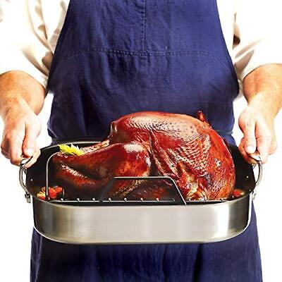 All-Clad Specialty Stainless Steel Large Roaster with Nonstick, Silver