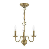 Livex Lighting 3 Lt Brushed Nickel Mini Chandelier 14"L x 14"W x 13"H