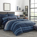 Nautica - King Size Comforter Set, Cotton Reversible Bedding with Matching Sh...