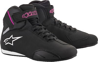 Alpinestars Women's Stella Sektor Shoes, Black/Fuchsia, 7.5