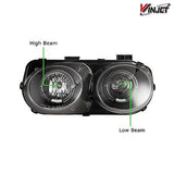 Winjet Compatible with [1994 1995 1996 1997 Acura Integra] LED DRL Halo Proje...