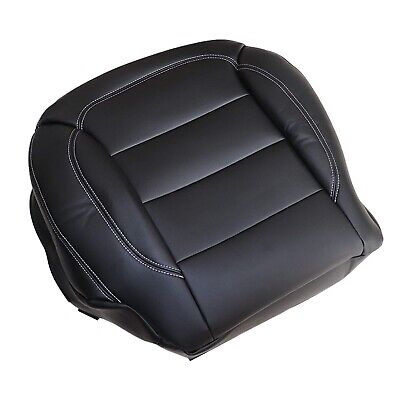 Black Leather Driver Side Bottom Replacement Seat Cover Compatible with Merce...