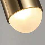 Modern 1-Light Pendant Light Fixture in Gold, Mini Cylinder Ceiling Hanging P...