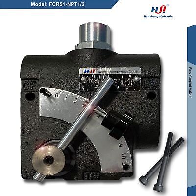 Hydraulic Adjustable Flow Directional Control Valve (1/2" NPT Port, 30 GPM, F...