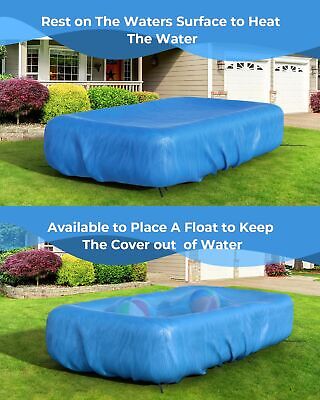 Reinmoson Inflatable Pool Cover Fits Pool Under 130" L x 84" W, 20s Easy Set ...