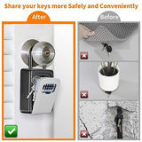 Portable Key Lock Box, Upgrade Clearly Visible Numbers, Lock Box Wall Mounted...