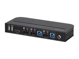 Monoprice Blackbird 4K Displayport 1.4 USB 3.0 2x1 KVM Switch, 4K@60Hz, HDR, ...