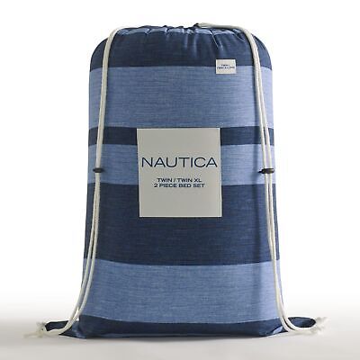 Nautica - King Size Comforter Set, Cotton Reversible Bedding with Matching Sh...