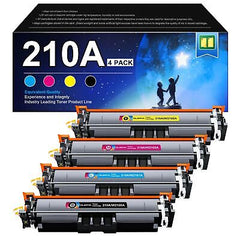 210A 210X Toner Cartridges 4 Pack | Replacement for HP 210A 210X Compatible w...