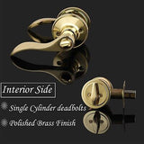 Keyed Alike Entrance Lock Lever Combo Set,3 Set Entry Lever with Single Cylin...