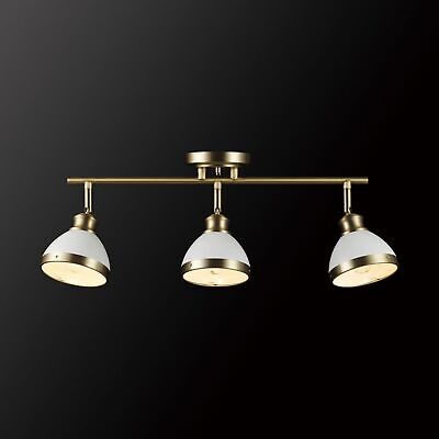 Globe Electric 64000003 22" 3-Light Track Lighting, Matte Brass, Matte White ...