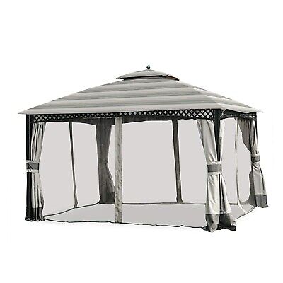 Garden Winds Replacement Canopy for The Windsor Gazebo - Standard 350 - Strip...