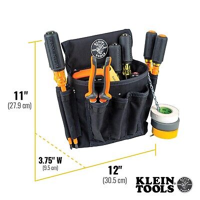 Klein Tools 5710XL Electrician's Powerline Padded Tool Belt and Tool Pouch Co...