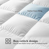 Feather Down Comforter Queen Size, All-Season Duvet Insert Feather and Down C...