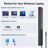 USB C Laptop Docking Station with 100W Power Adapter, iVANKY 12-in-1 85W PD D...