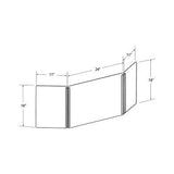 Azar Displays Tri-Fold Protective Sneeze Guard for Counter and Desk - Portabl...