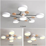 OTTOSON Nordic LED Ceiling Light Fixture Circle Shade Metal Semi Flush Mount ...