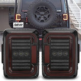 Smoked Lens LED Tail Lights Replacement for Jeep Wrangler JK JKU 2007-2017,20...