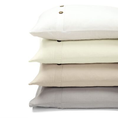 Lush Decor Belgian Flax Prewashed Linen Rich Cotton Blend 3 Piece Duvet Cover...