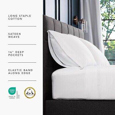 Fishers Finery 100% Egyptian Cotton Sheet Set, 4 Piece 400 Thread Count - Lux...