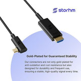 STORHM USB-C Right Angle to HDMI 2.0 Cable - HDMI Certified Ultra High Perfor...