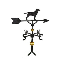 Montague Metal Products 32-Inch Deluxe Weathervane with Satin Black Retriever...