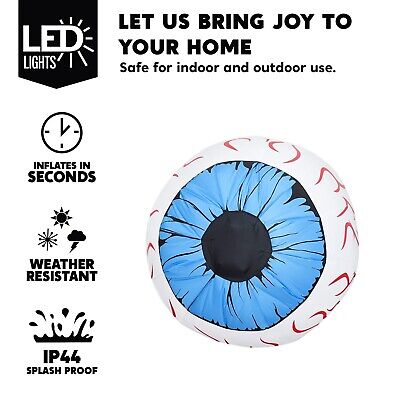 Joiedomi 3ft Inflatable Large Set of Eyes, Halloween Inflatable Light Up Eyeb...