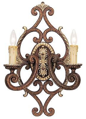 Livex Lighting 8862-64 Seville 2 Light Wall Sconce in Palacial Bronze with Gi...