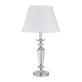 Ore International HBL2120 21.5"in Ashford Crystal Table Lamp, White