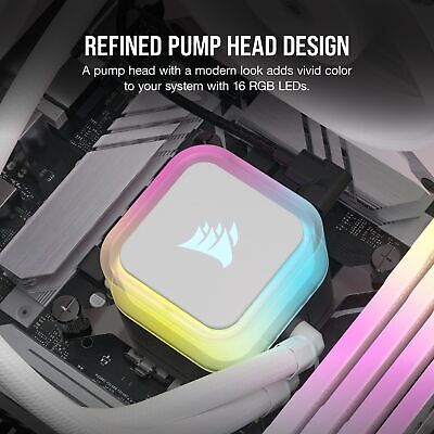 CORSAIR H150i RGB Elite Liquid CPU Cooler - 360mm AIO - AF120 Elite PWM Fans ...