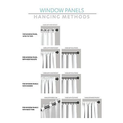 Lush Decor Dolores Light Filtering Window Panels, Pair, 52" W x 108" L, Navy ...