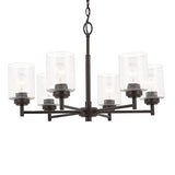 KICHLER Winslow 26" Chandelier Industrial 6 Light CeilingFixture with Clear S...