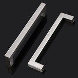 Probrico Stainless Steel Kitchen Cabinet Square Handles Brushed Nickel 5 in H...