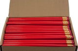 Recycled Newspaper Pencil (Red) (Full Size Round Painted Pencils) (Earth Frie...