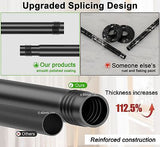 Black Industrial Curtain Rods, Outdoor Blackout Curtain Rod, Wrap Around Heav...