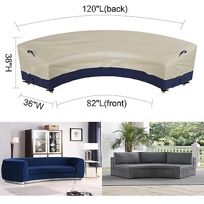 Curved Sofa Cover,Outdoor Couch Cover 600D&#65292;Outdoor Sectional Covers Water