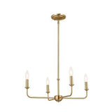 Kichler Pallas 4-Light Mini Chandelier in Brushed Natural Brass, Classic Ceil...