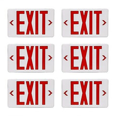 Red Exit Sign, LED Emergency Exit Light with Battery Backup, UL Listed, AC 12...