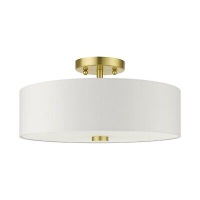 Livex Lighting 51054-12 Meridian Collection 3-Light Semi Flush Mount Ceiling ...