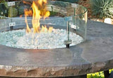 Hiland AWS-RND22 Fire Pit Glass 22" Wind Screen, Small, Clear