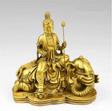 Zzooi Copper Samantabhadra Bodhisattva Statue Coppery Puxian Pusa Statue Feng...